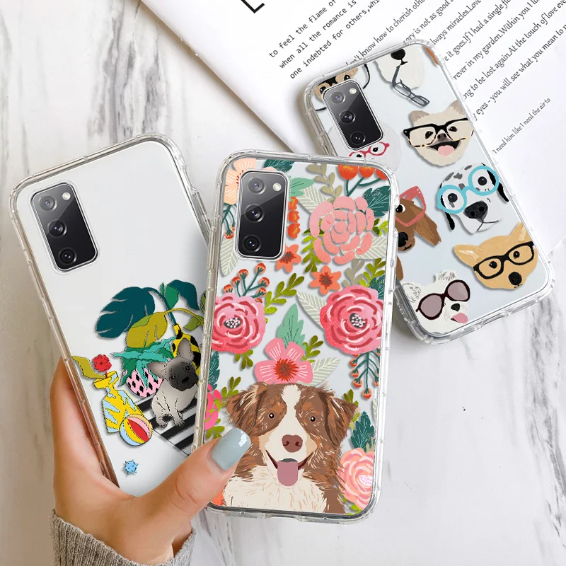 

Funda For Samsung S21 Plus Case on Samsung S20 FE S10 Plus S21 Ultra S22 Note 20 M31 M21S M51 Case Cartoon Dog Animal TPU Cover