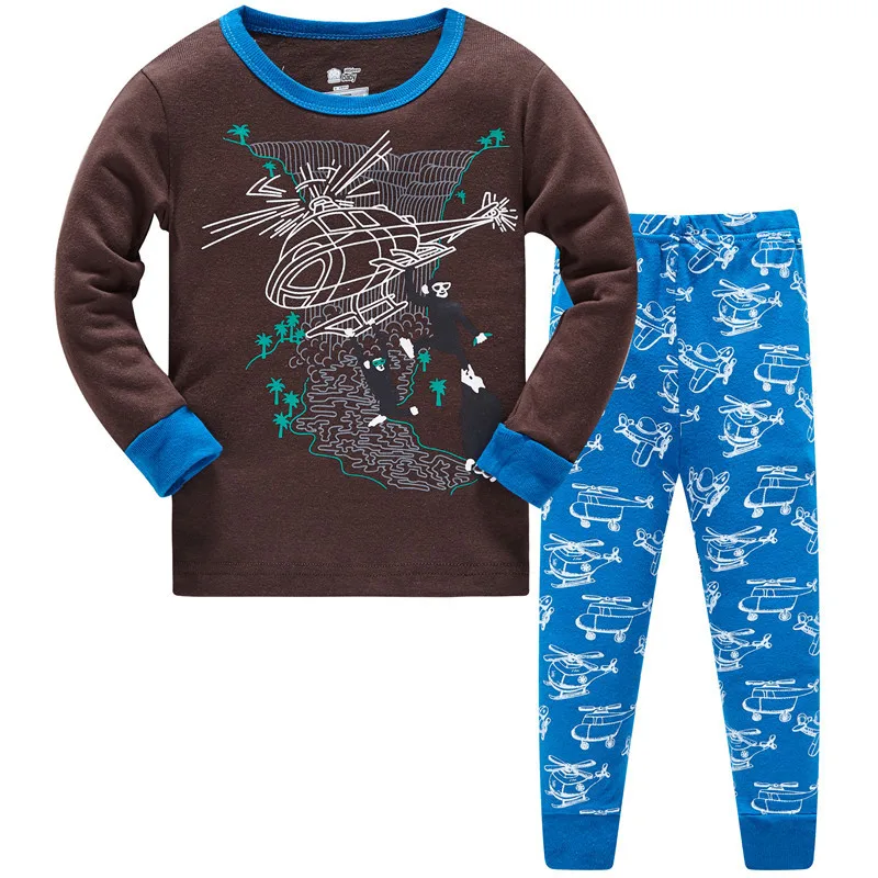 Baby Clothing Sets With Dinosaur Print Fall Spring Boys Girls Pyjamas Cotton Kids Clothes for 3-8T Children Sleepwear Hot Suits |