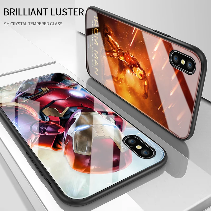 Чехол из закаленного стекла для Huawei Nova Plus Maimang 5 G9 plus Marvel Avenger Superhero Ironman с