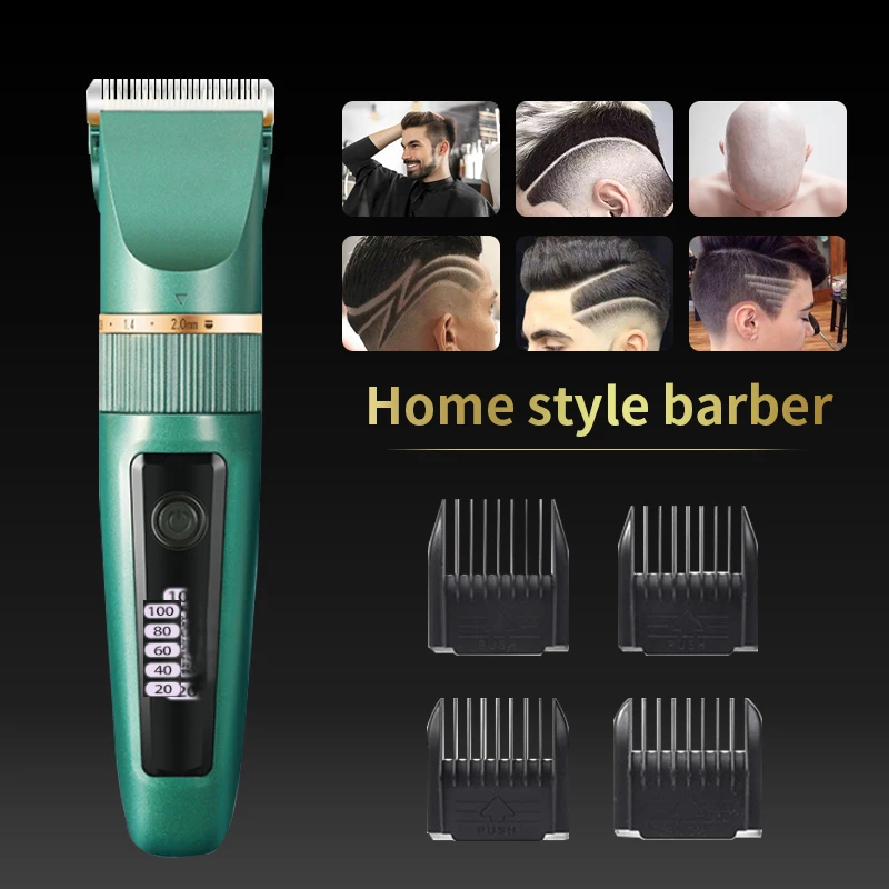 Electric Hair Clipper IPX4 Waterproof USB Charging Plug Dual-Use Portable LCD Hair Trimming Electric Shaver Haircut Tool For Men