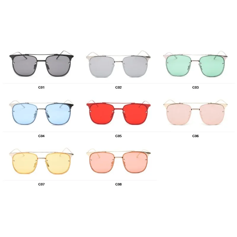 Очки солнцезащитные унисекс в винтажном стиле с полуободковой оправой 2019 |