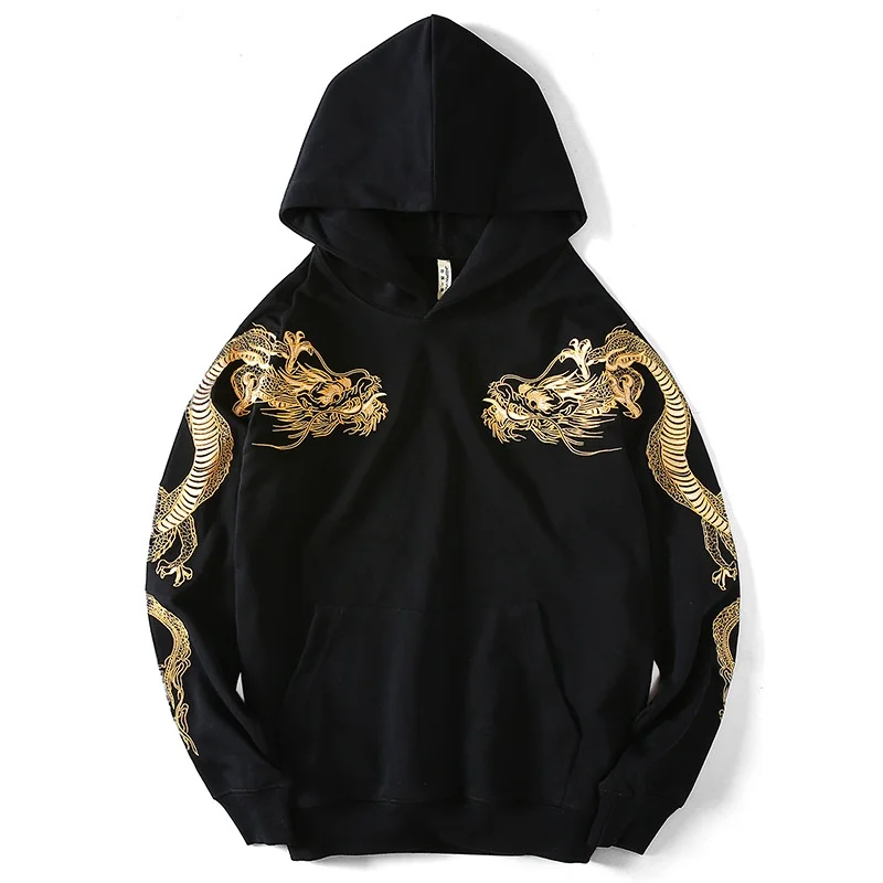 

Chinese Streetwear Dragon Embroidery Hoodies Teen Sweatshirt Men'S Clothing 2020 Fashion Harajuku Hoodies Hooded Male FF2970