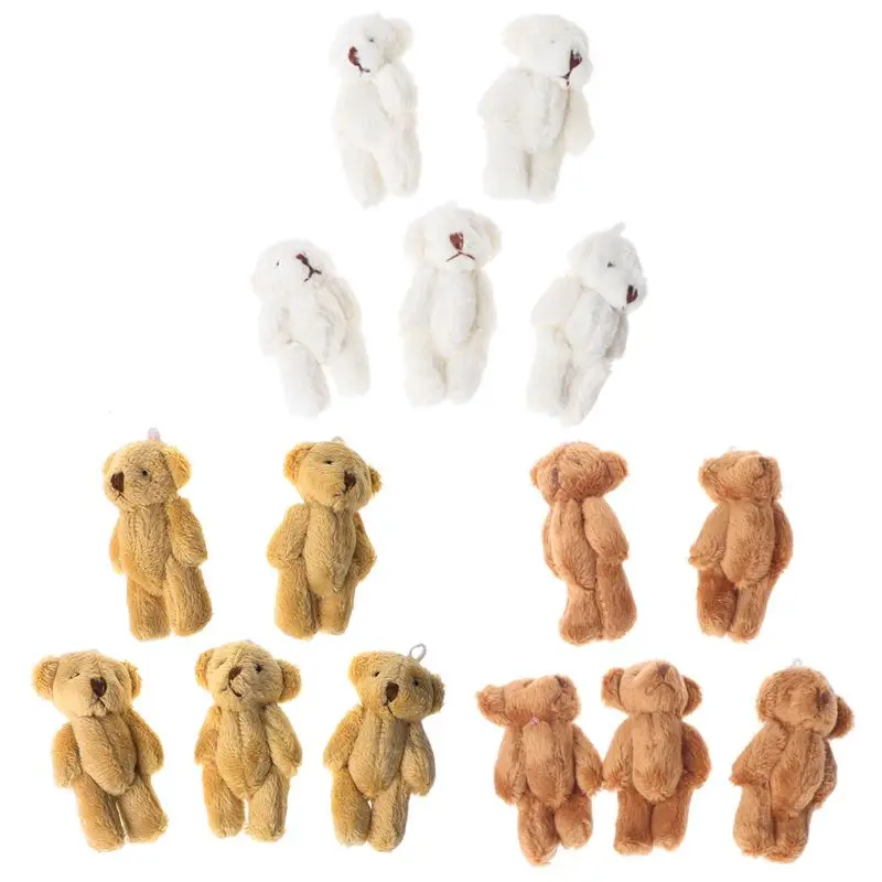 

5PCS Kawaii Small Bears Plush Soft Toys Pearl Velvet Dolls Gifts Mini Teddy Bear MAY7-A