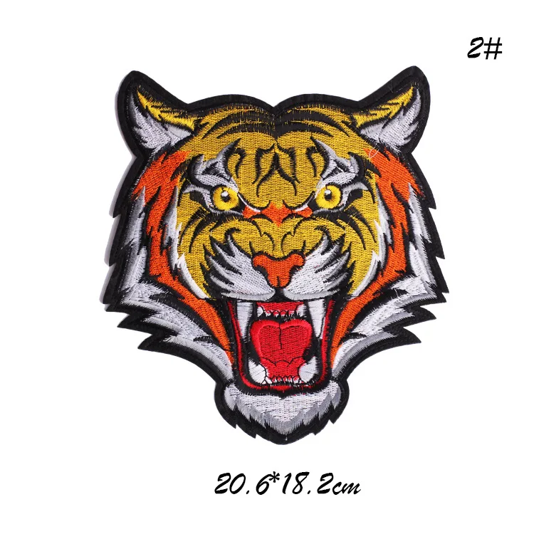 GUGUTREE embroidery big tiger patches animal badges applique for clothing ZK-105 | Дом и сад