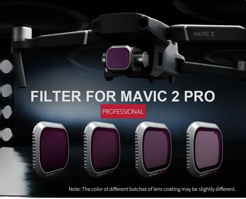 PGYTECH Mavic 2 Pro Камера Комплект фильтров для объектива ND8/16/32/64-PL ND8/16/32/64 ГБ фильтры Комплект для DJI Mavic Pro/Air 2/Pro фильтр аксессуары для дрона