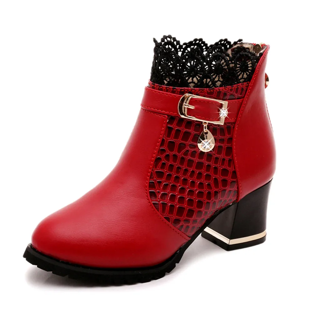 

Women's Boots Women's Ladies Boots Fall Winter Vintage Leather Ankle Lace Short Boots Shoes #YB40