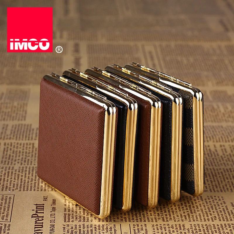

IMCO Original Case Cigarette Cigar Box 20pcs Leather Tobacco Holder Pocket Storage Container Smoking Accessories Gadgets For Men
