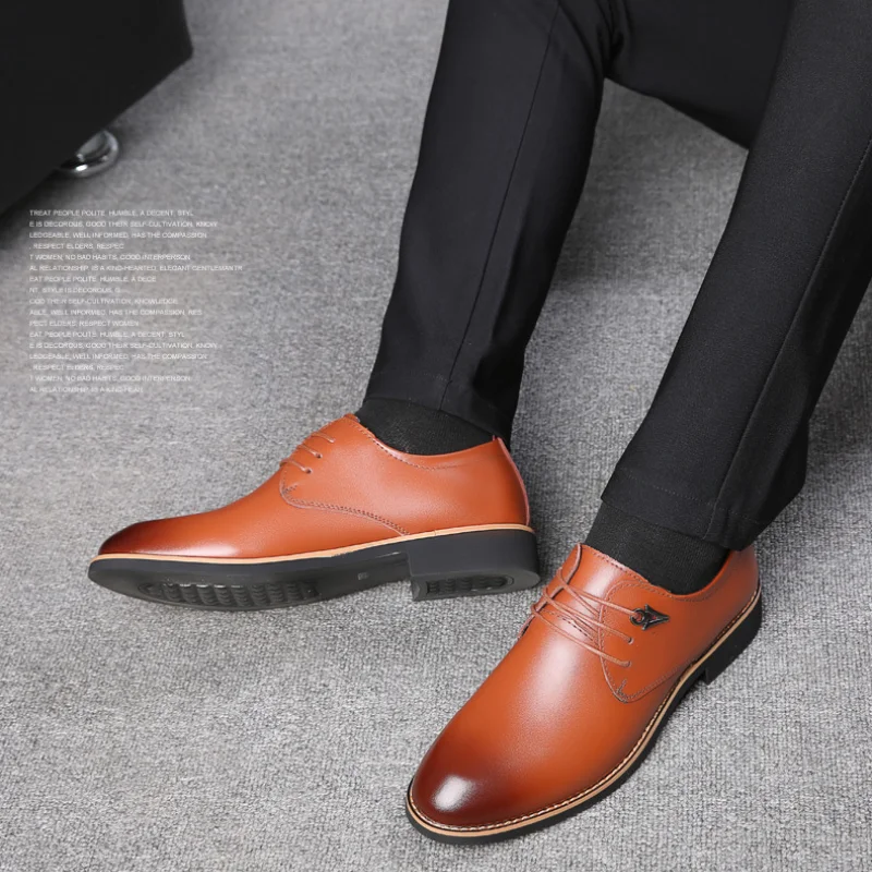

2021 Men's Shoes New Business Dress Shoes Breathable Casual Soft Bottom Waterproof Antiskid Men's Shoes Comfortable Daily