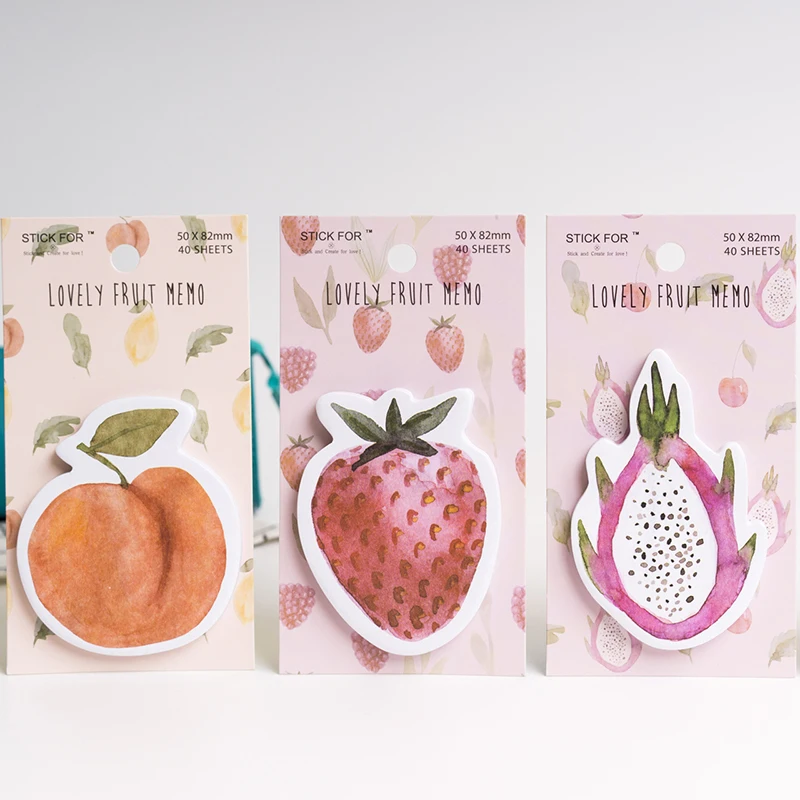 Фрукты нотки Клубника kawaii милый планировщик наклейки блокнот вкладки липкие