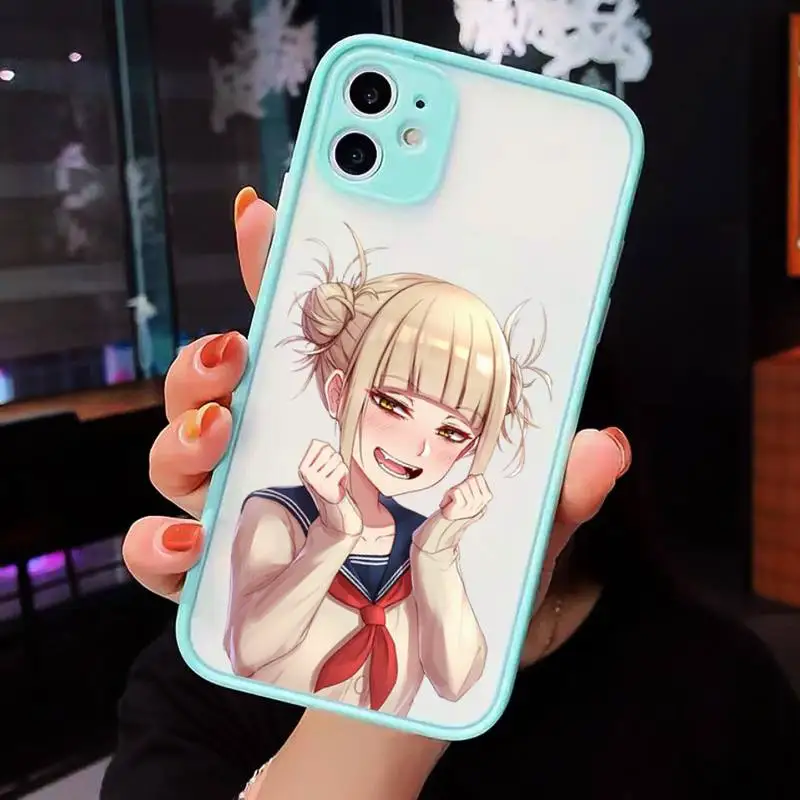 

Anime Himiko Toga My hero academia Phone Cases matte transparent For iphone 7 8 11 12 plus mini x xs xr pro max cover