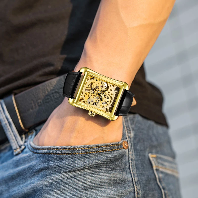 

NEW WINNER Mens Watch Top Brand Luxury Military Sport Hand Wind Mechanical Wristwatch Skeleton Male Clock New relogio masculino