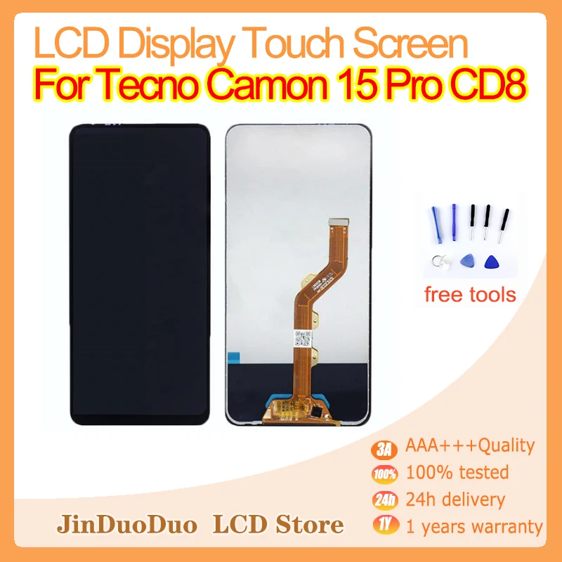 

Lcds For Tecno Camon 15 Pro CD8 LCD Display Touch Screen Panel Digitizer Assembly Combo For Tecno Camon15 Pro LCD CD8