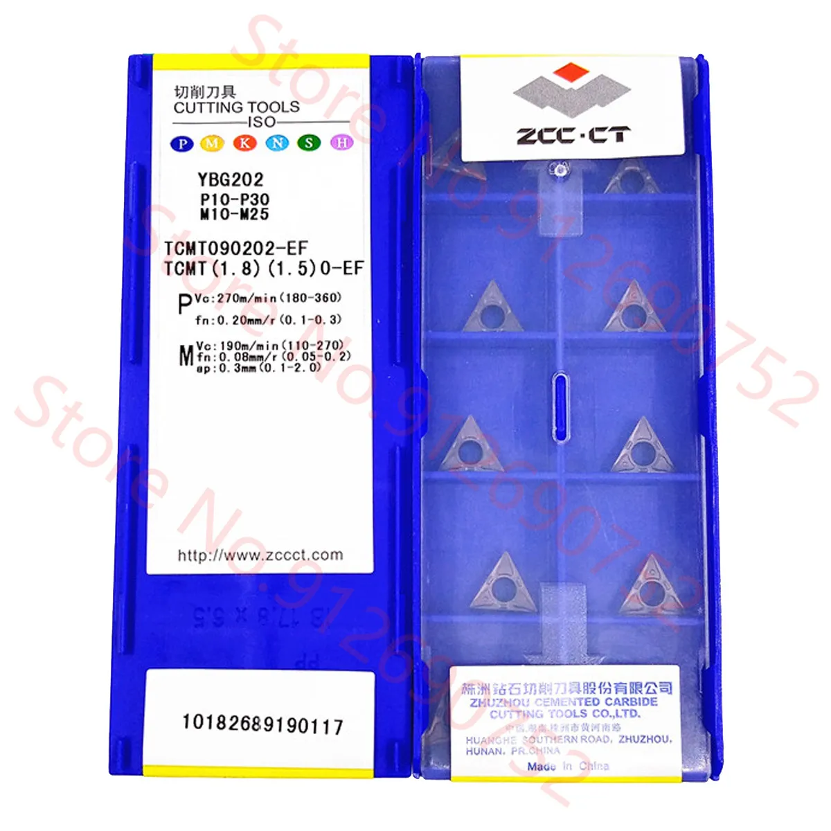 

TCMT090202-EF TCMT090204-EF TCMT090204-EM TCMT090208-EM YBG202 ZCC.CT Cutting Carbide Insert CNC Lathe Tools