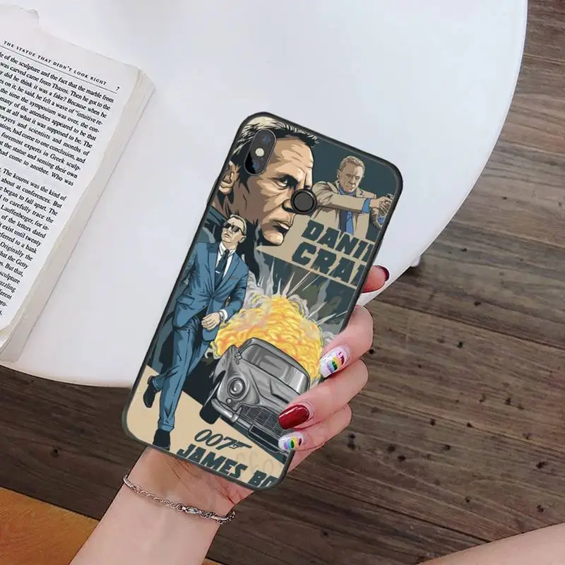 

funny Bond 007 Phone Cases For Xiaomi Redmi 7 9t 9se k20 mi8 max3 lite 9 note 8 9s 10 pro Soft Silicone Shell Cover Funda
