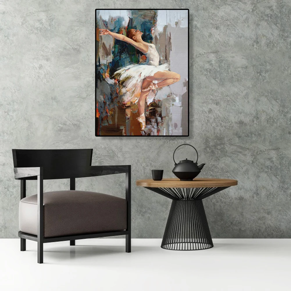 DIY Painting By Numbers Handpainted Canvas Dancing Girl Oil Art Picture Home Decor Living Room Unique Gift | Дом и сад