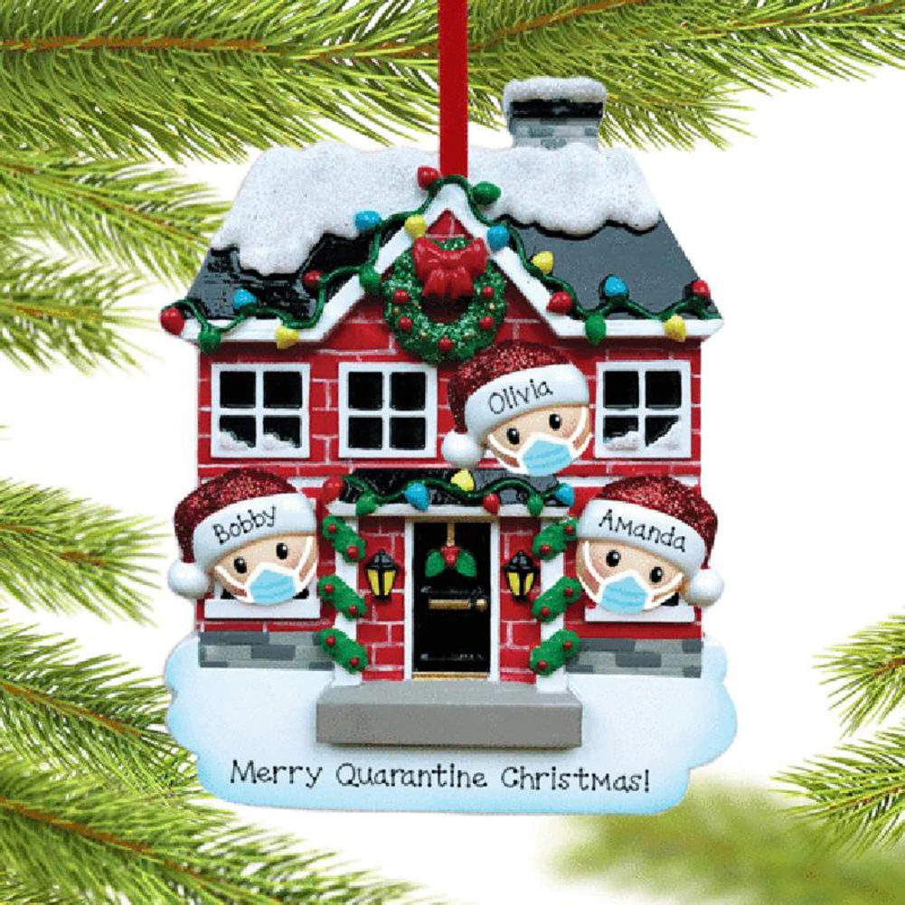 

2022 Quarantine Christmas Decorations Family Snowman For Home Cristmas Ornament Xmas Navidad Natal New Year