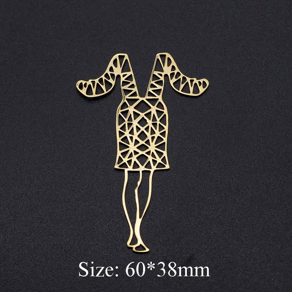 3 шт./лот уникальное платье 316L из нержавеющей стали DIY соединитель подвески