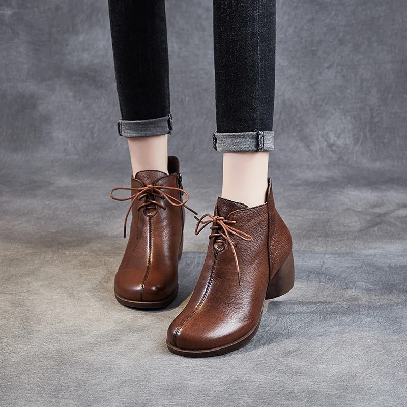 

Ботинки новые женские модные большие женские ботинки Круглая дышащая женская обувь стильные популярные ботинки на платформе женская обувь