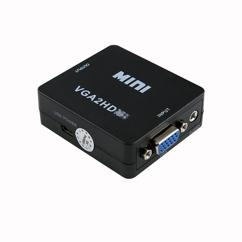 Адаптер VGA-HDMI-совместимый с аудиокабелем VGA HD 1080P преобразователь аудиокабеля для