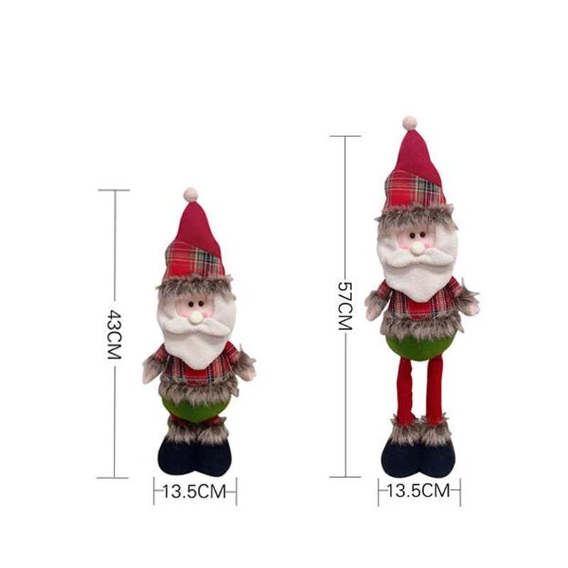 1 шт. Санта Клаус снеговик Рождественские куклы выдвижная кукла с ногами