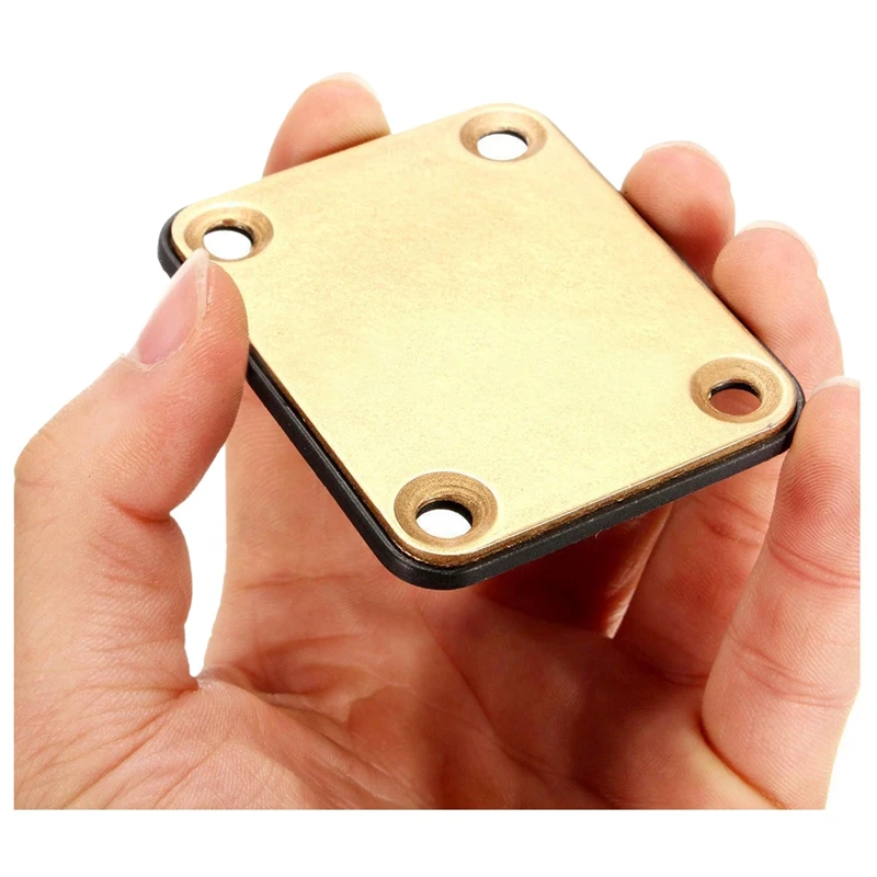 Шеи золота пластина с 4 винтами запасная часть для Fender электрогитара Strat - купить