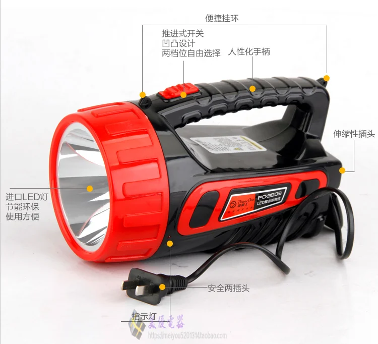 vender Recarregável Spotlight Luz De Trabalho Led Luz Acampamento Portátil Lanterna Lâmpada Portátil Linterna Trabajo Lanterna Ba60tzd