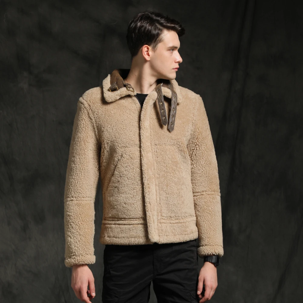 Двухсторонняя одежда новинка Мужская Роскошная Толстая теплая приталенная