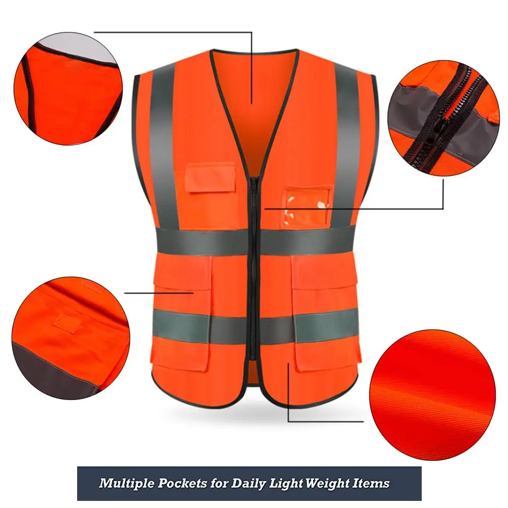 Высокая видимость светоотражающий спортивный жилет унисекс Светоотражающие