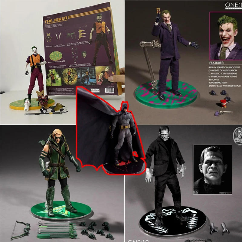 Mezco один: 12 &quot Джокер &quotFrankenstein unbound с зеленой стрелкой движущаяся фигурка