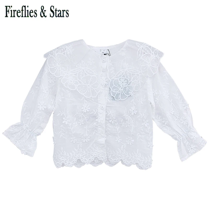 Блузка для девочек на весну и осень Детская рубашка детские топы детская одежда