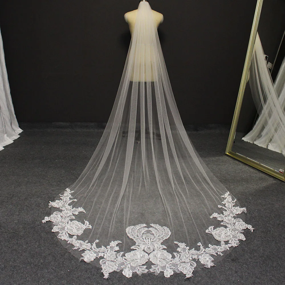 Реальные фотографии длинная фотофата для свадьбы 1 слой 3 метра фата невесты