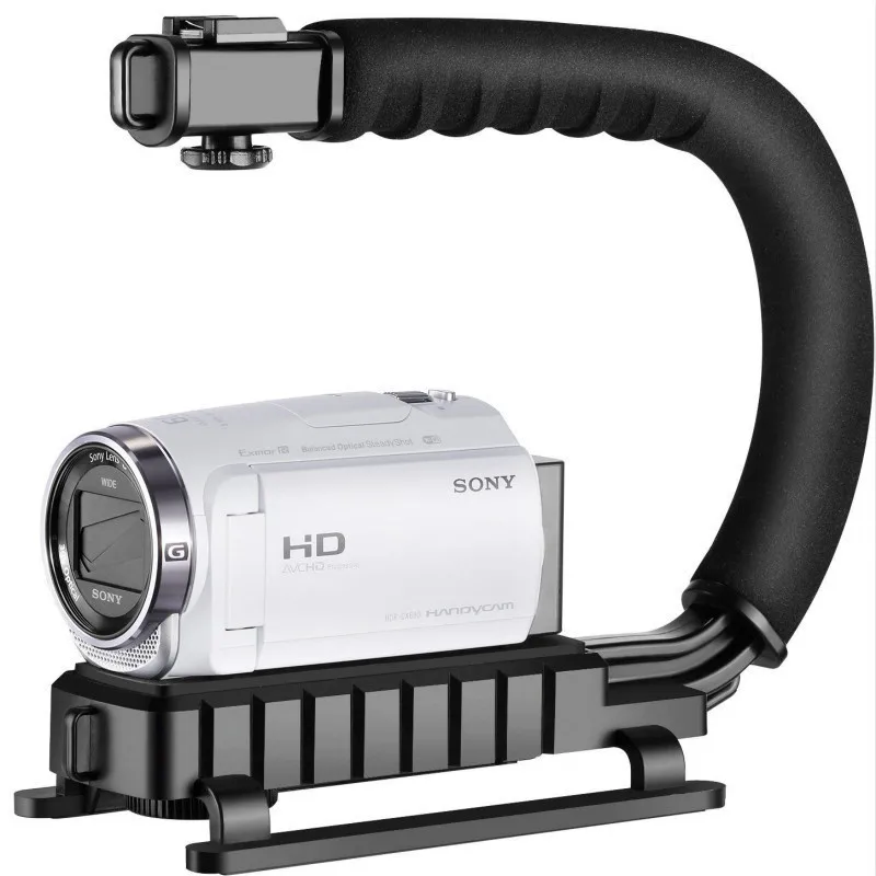 

U-образный Ручной Стабилизатор для камеры, видеокамеры, смартфона DSLR, C-образной формы с креплением для горячего башмака