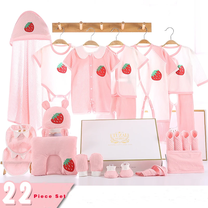 Комплект хлопковой одежды для новорожденных мальчиков и девочек модный подарок