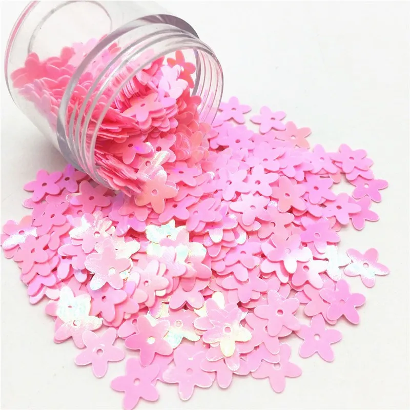 10 мм плоские цветы пять лепестков свободные ПВХ блестки шитье свадебное платье