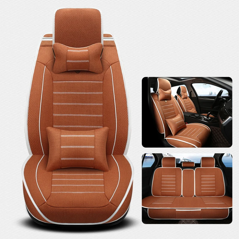 

Linen Car Seat Cover for led h7 t10 SEAT LEON Ibiza Cordoba Toledo Marbella Terra RONDA black Interior Accessories car styling
