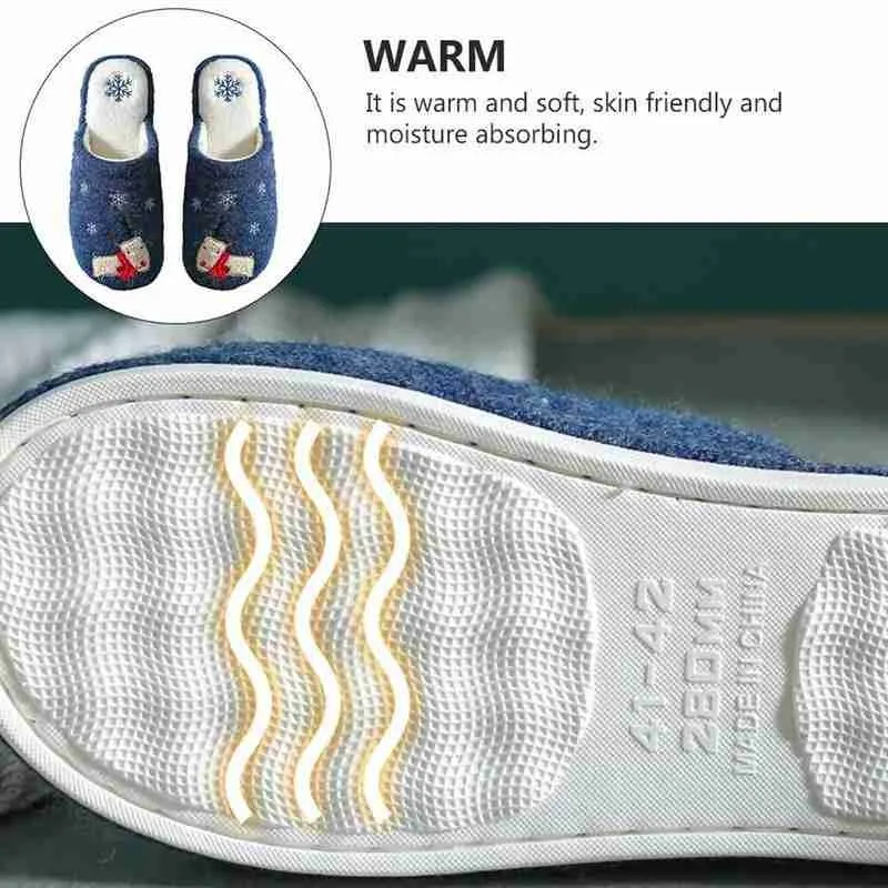 

Women Winter Home Slippers Cartoon Christmas Deer Elk Non-slip Soft Warm House Shoes Men Unisex Indoor Bedroom Floor Slippers