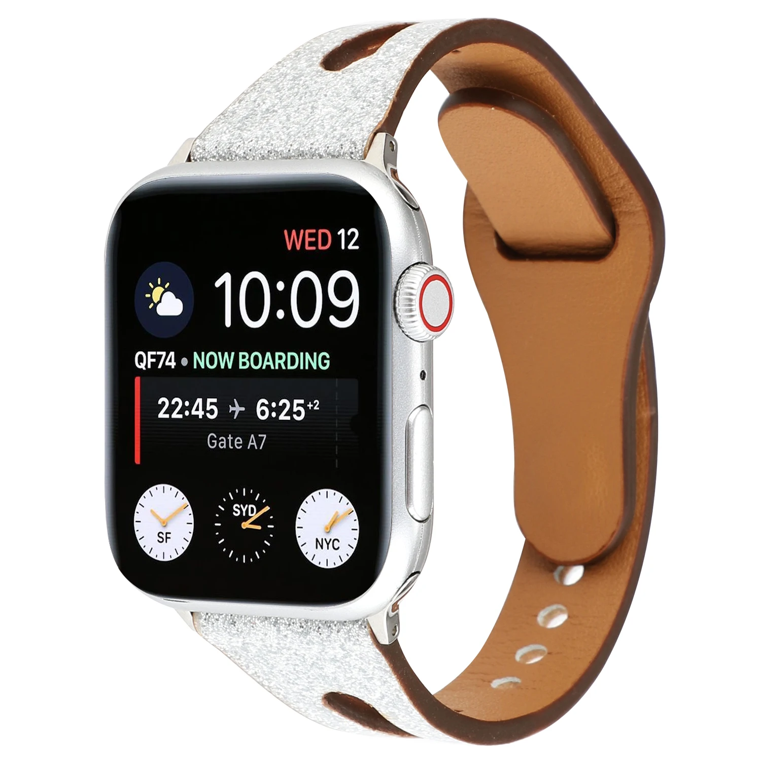 40 мм 44 Блестящий Leater ремешок для iWatch SE 6 5 4 Сияющий браслет Loop Apple Watch Band 38 42 3 2 1 Correa |