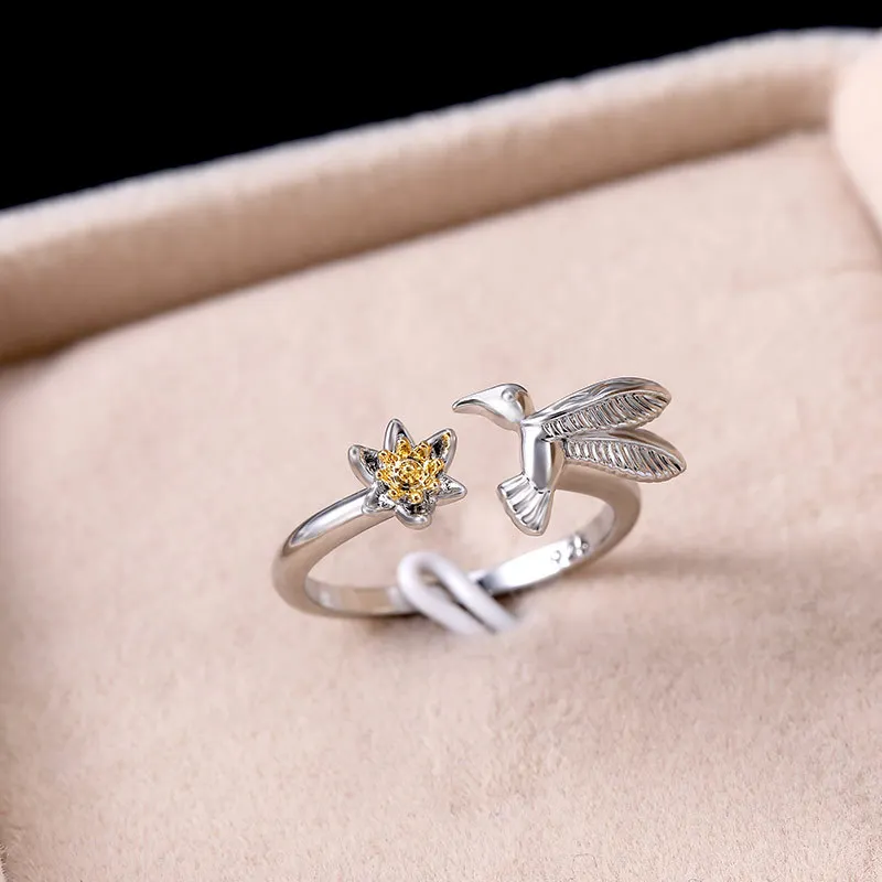 CS-F058Bird Visisap кольцо полумесяц мусульманское исламское дропшиппинг кольца для женщин открытое обручальное кольцо винтажное ювелирное изделие производитель B2693 - Цвет основного камня: CS-F058Bird