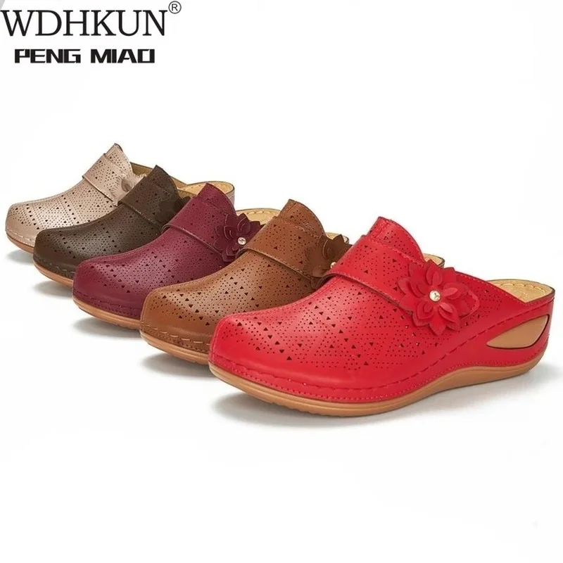 

Sandalias Mujer Summer Sandals Women Shoes Women Summer Footwear Hollow Round Toe Flip Flops Beach Shoes Platform Ladies Sandals