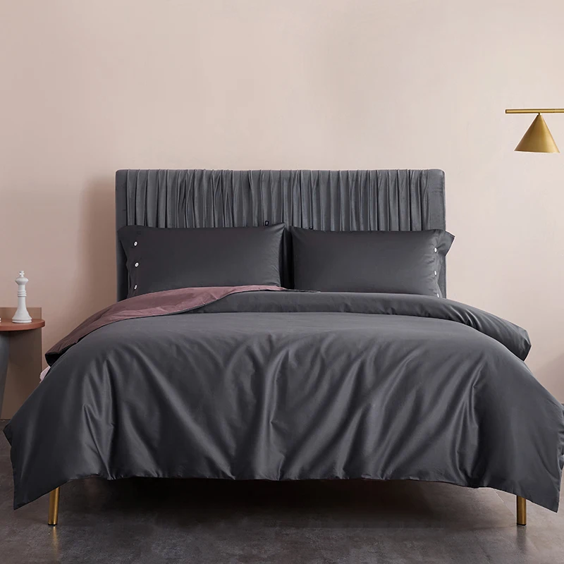 Комплект постельного белья из 4 предметов наволочка и пододеяльник египетского