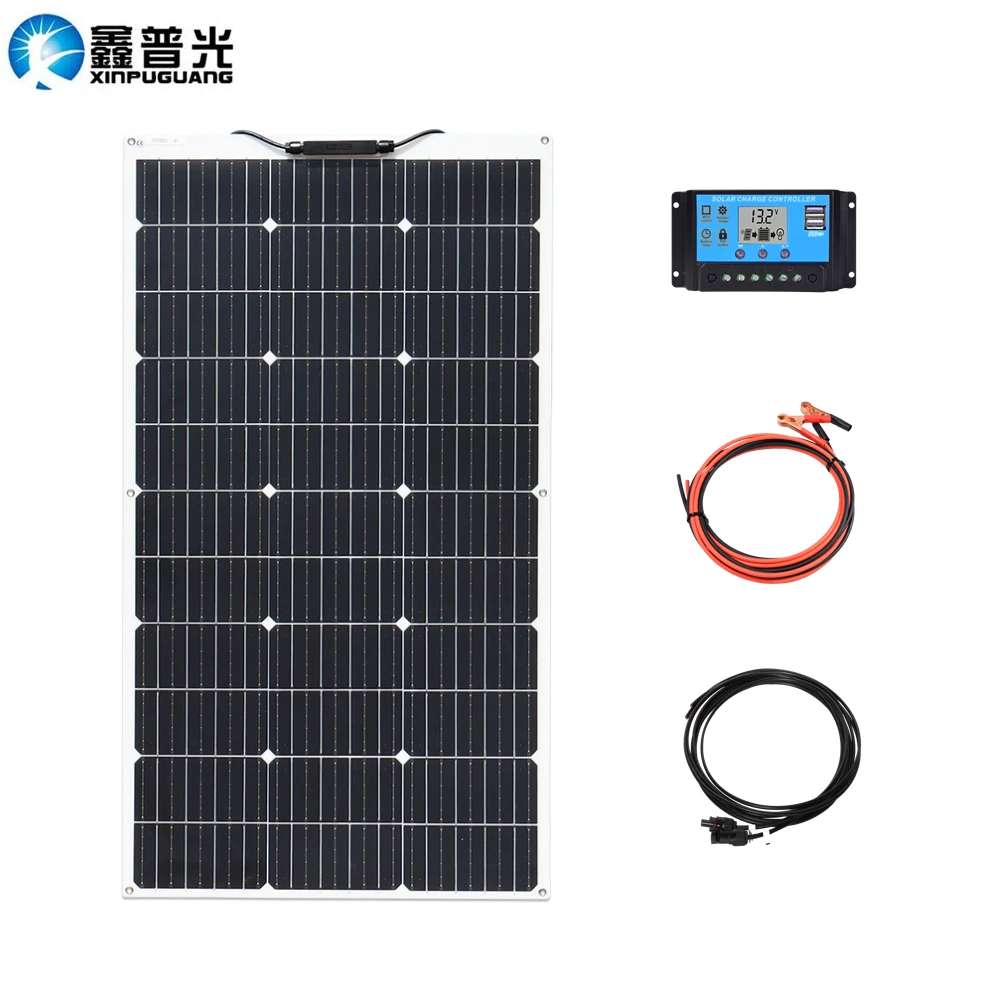 Гибкая Высокоэффективная монокристаллическая солнечная панель 100 Вт 200