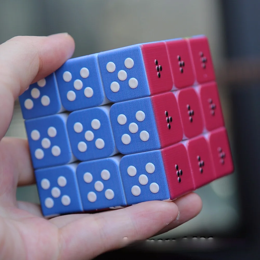 

Blind Person Braille Fingerprint 3x3x3 Magic Cube 3D Speed Cube Puzzle Cubes Stress Reliever Toys Educational Toys for Children