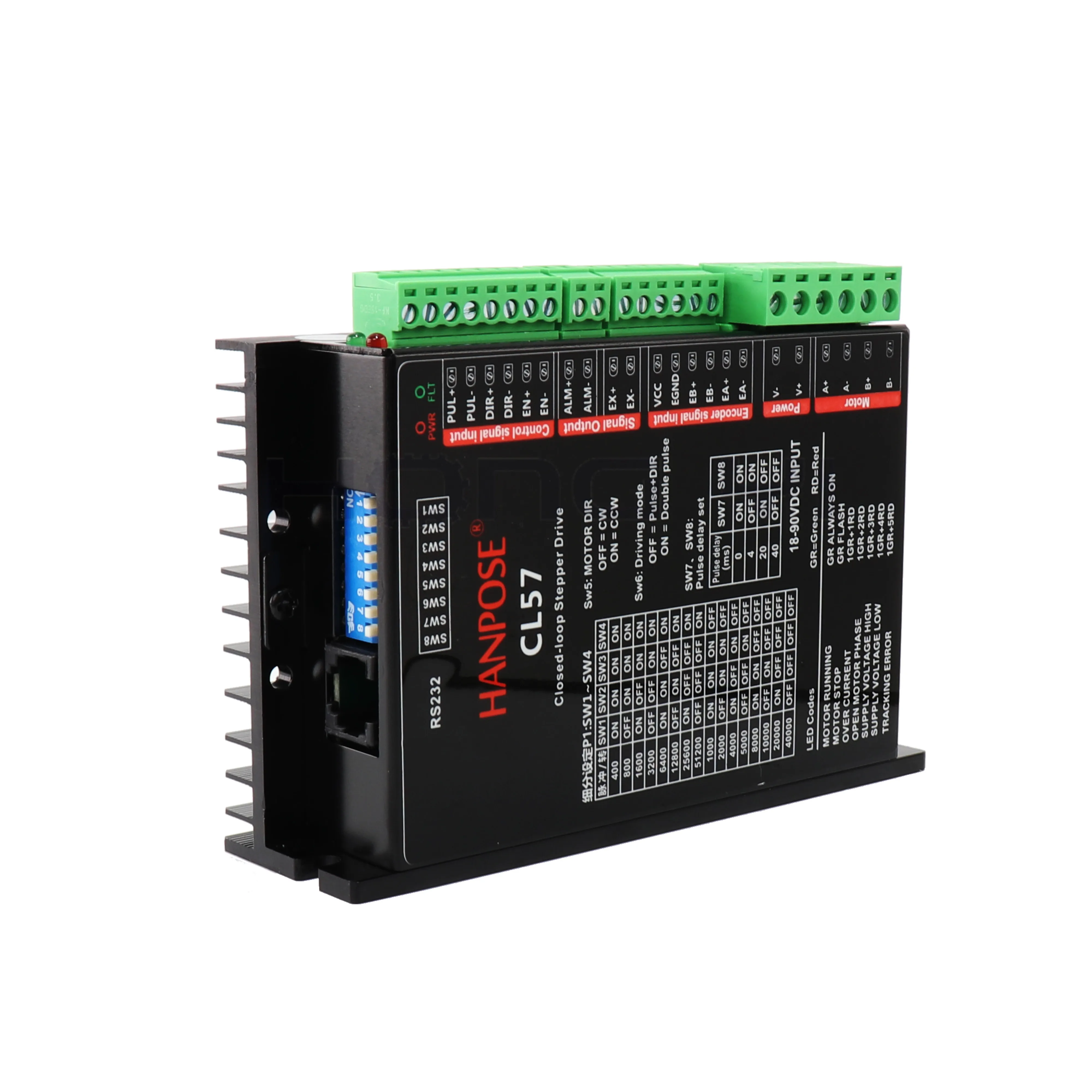 

Free Shipping 57CME22 DC-18-90V Servo Driver 57EH76-0830+CL57 drive sets 4.0A 2.2N.m NEMA23 Closed Loop motor for CNC milling