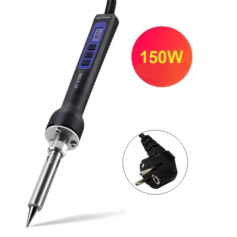 ST-2150D 150W ATTEN 80 Вт/150 Вт электрическая паяльная станция 110 В 220 В с цифровым ЖК-дисплеем Регулируемая температура паяльника советы - Цвет: ST-2150D 150W