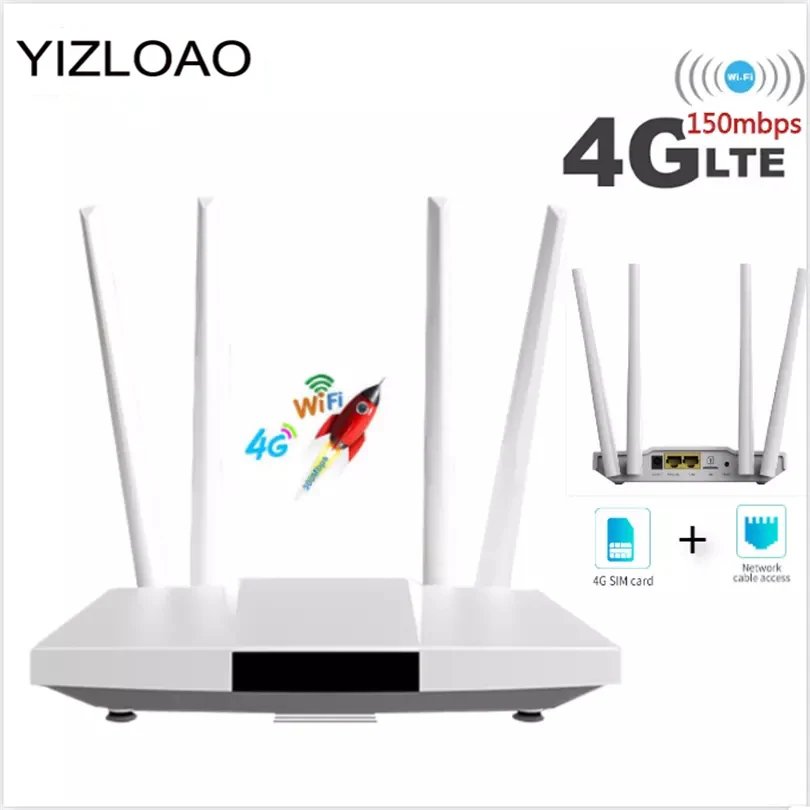 Разблокированный роутер YIZLOAO US 4G LTE Wi-Fi 4 антенны слот для sim-карты порт RJ45 LAN