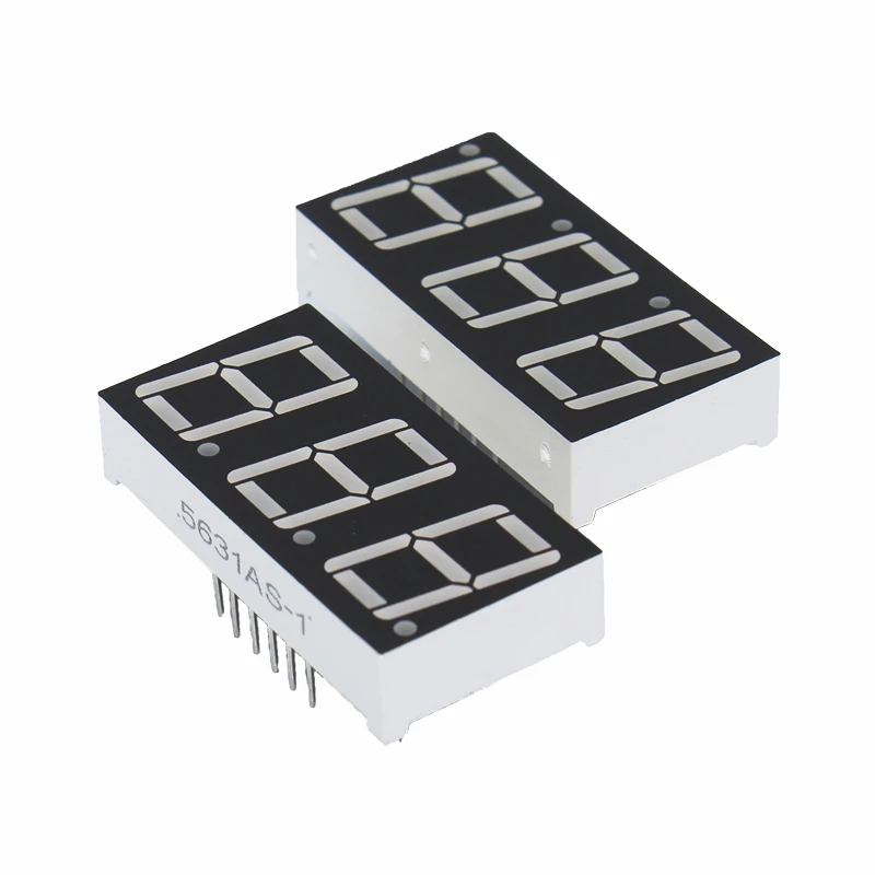 0 56 дюймов 7 сегментный 3 битный цифровой трубчатый Красный общий катодный