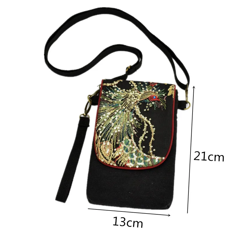 Дорожный аксессуар Обложка для паспорта кошелек винтажная вышитая блестками