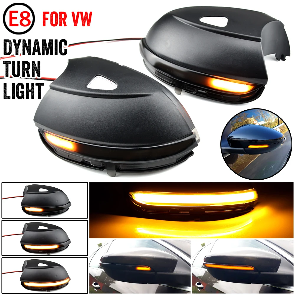 

For VW Passat B7 CC Jetta MK6 Beetle Scirocco Dynamic Mirror Indicator Blinker Side Mirror Flowing LED Turn Signal Light