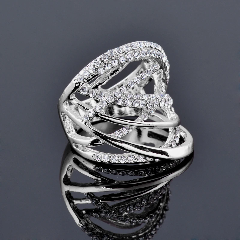 SINLEERY модные многокруговые витые широкие кольца розового золота серебряного