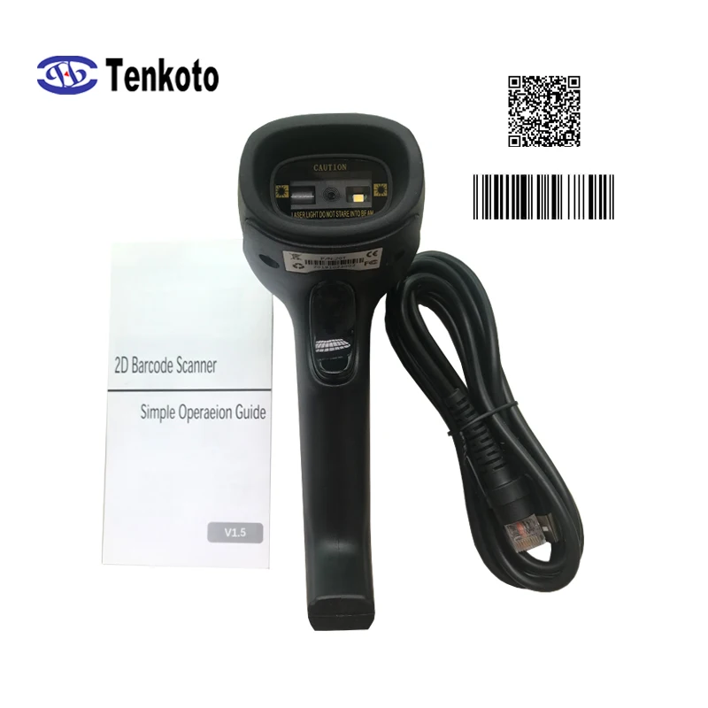 Ручной 2D сканер штрих кода и 1D/2D считыватель QR PDF417 для Windows Linux сканирование